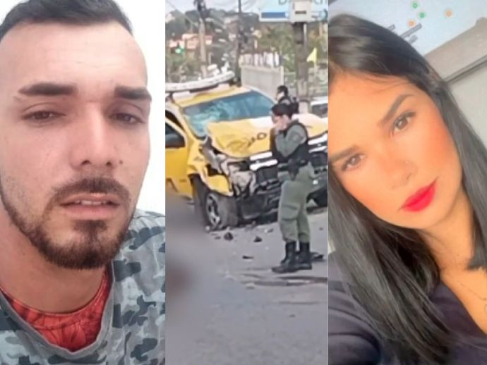 Casal morre em acidente envolvendo viatura da Polícia Militar, em São Lourenço da Mata