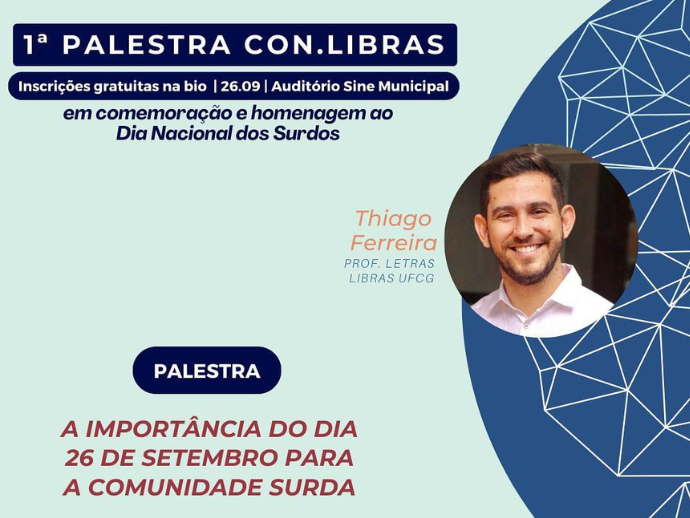 Sine Municipal promove a 1º palestra em Libras nessa terça-feira (26)