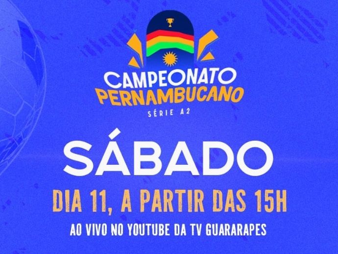 TV Guararapes transmitirá último jogo da Série A2 neste sábado