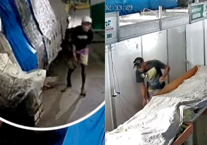 Homens são flagrados invadindo o Mercado Público Provisório em Camaragibe