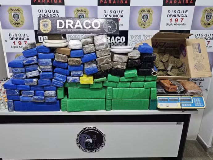 Mais de 100kg de drogas foram apreendidas em Campina Grande