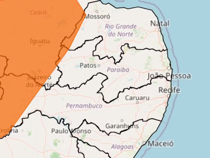 Inmet emite alerta laranja de baixa umidade para 10 municípios da Paraíba; confira  lista