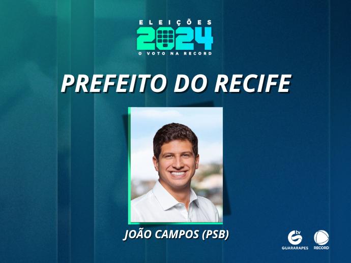 João Campos é reeleito prefeito no Recife em 1º turno