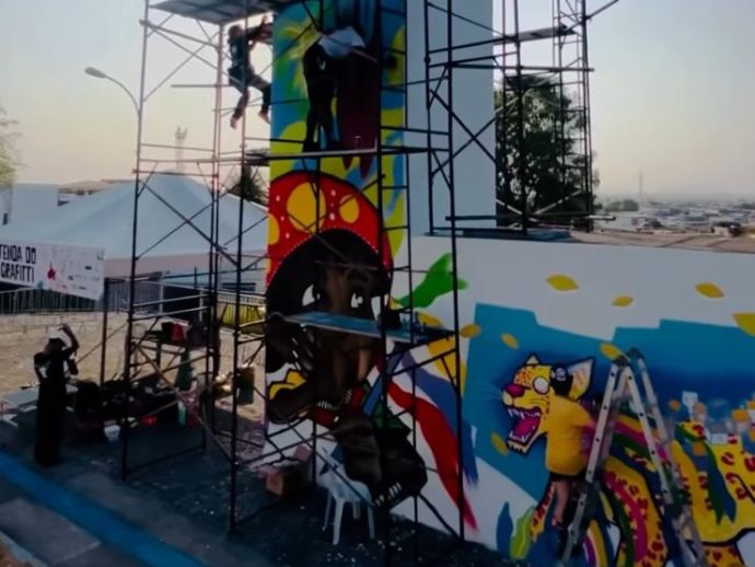 Grafiteiros alagoanos deixam marca no Festival Cena Nordeste em Sergipe