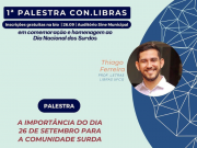 Sine Municipal promove a 1º palestra em Libras nessa terça-feira (26)