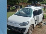 Policial militar morre após carro colidir com poste na BR-408, na Zona da Mata