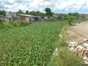 Moradores denunciam negligência na limpeza do canal na comunidade do V8, em Olinda