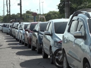 Motoristas por aplicativo realizam protesto contra PL de regulamentação das atividades